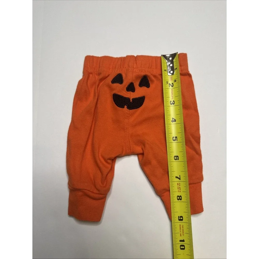 Carters‎ Baby Newborn Pumpkin Jack-O-Lantern Orange Cotton Jogger Pants 1T248510